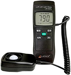 Light Meter LM-50KL Measures Lux/Fc - LED/Fluorescent, Industrial, Household, and Photography - Calibration Certificate Included