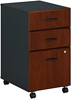 Bush Business Furniture Series A 3 Drawer Mobile File Cabinet, Hansen Cherry/Galaxy