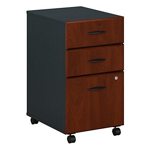 Bush Business Furniture Series A 3 Drawer Mobile File Cabinet, Hansen Cherry/Galaxy