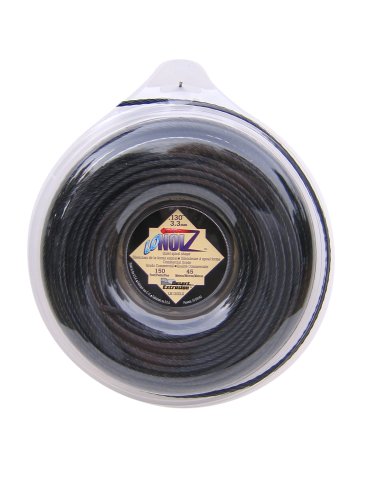 LoNoiz .130-Inch-by-150-Foot Spool Commercial Grade Spiral Twist Quiet 1-Pound Grass Trimmer Line, Black LN130DLG-12