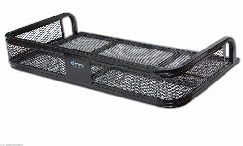 Titan Universal ATV Rear Storage Rack, Steel Cargo Basket Carrier