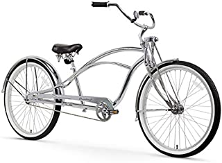 Firmstrong Urban Man Deluxe Single Speed Stretch Beach Cruiser Bicycle, 26-Inch, Chrome