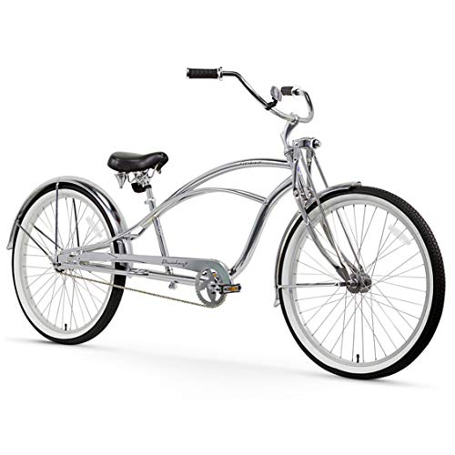 Firmstrong Urban Man Deluxe Single Speed Stretch Beach Cruiser Bicycle, 26-Inch, Chrome