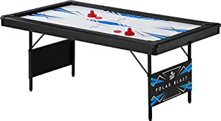 Fat Cat Polar Blast 6 Air Hockey Table with Folding Legs for Easy Storage and Included Pucks and Pushers for Fast Paced Action