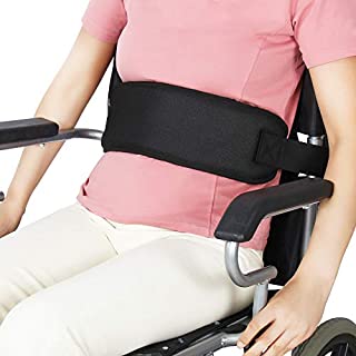 REAQER Wheelchair Seat Belt Medical Patient Restraints Straps Anti-Fall Constrained Bands Used On Wheelchair or Chair Black