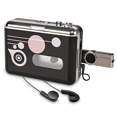 Cassette Player, Portable Converter Recorder Convert Tapes to Digital MP3 Save into USB Flash Drive/No PC Required