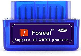 Foseal OBD2 Scanner Bluetooth, Bluetooth OBD2 OBD 2 Scan Tool OBDII Car Diagnostic Check Engine Light Code Reader for Android Windows for 1996 and Newer Gas Vehicles in The US, Supports Torque App