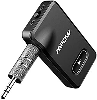 Mpow BH129 Bluetooth Receiver for Car, Aux Bluetooth Car Adapter 5.0 for Wired Speakers/Headphones/Home Music Streaming Stereo,15-Hour Battery Life,Easy Control On/Off Slider