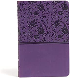 CSB Large Print Personal Size Reference Bible, Purple LeatherTouch