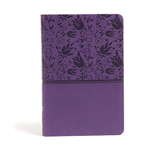 CSB Large Print Personal Size Reference Bible, Purple LeatherTouch