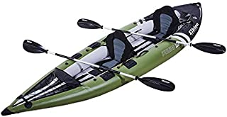 Elkton Outdoors Steelhead Fishing Kayak - Inflatable Touring, Two-Person Angler Includes Paddle, Hard Mounting Points, Bungee Storage