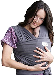 Sleepy Wrap Baby Carrier, Dark Grey Stretchy Ergo Sling From newborns to 35lbs