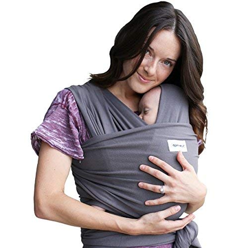 Sleepy Wrap Baby Carrier, Dark Grey Stretchy Ergo Sling From newborns to 35lbs