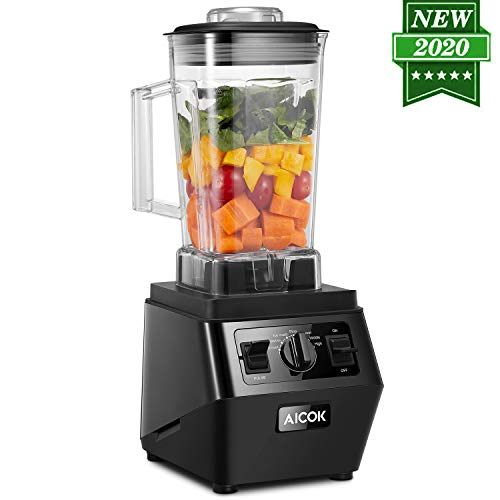 Smoothie Blender Kitchen Blender for Shakes and Smoothies Frozen Drink Blender Maker High Capacity Professional Countertop Blender with BPA Free Pitcher and Spigot, 1400 Watt 70 Oz Self Cleaning Food Processor, AICOK