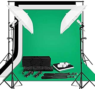 2.6M x 3M/8.5FT x 10FT Background Support System Umbrellas Softbox Lighting Kit