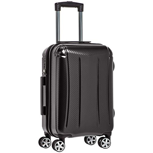 Amazon Basics Oxford Carry-On Expandable Spinner Luggage Suitcase with TSA Lock - 21.8 Inch, Black