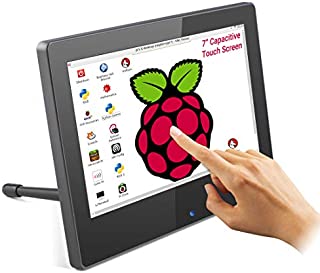 ELECROW 7 Inch Raspberry Pi Monitor Touchscreen 1024x600 IPS Display USB Powered HDMI Monitor with Built-in Speaker & Stand for Raspberry Pi 4 3 2 Win PC