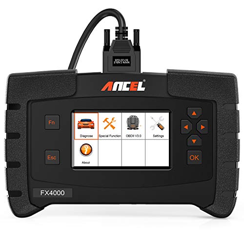 ANCEL FX4000 Pro All System Automotive OBD II Scan Tool Vehicle OBD2 Diagnostic Scanner Car Code Reader for Check Engine Transmission ABS SRS ESP SAS TPMS with EPB Reset ABS Bleeding