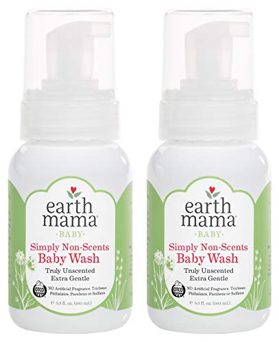 Earth Mama Simply Non-Scents Baby Wash Gentle Castile Soap for Sensitive Skin, 5.3-Fluid Ounce (2-Pack)