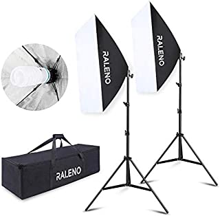 RALENO 800W Softbox Lighting Kit 2X20X28 inch