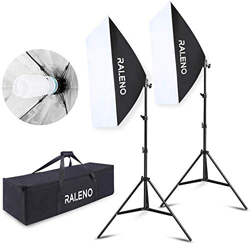 RALENO 800W Softbox Lighting Kit 2X20X28 inch