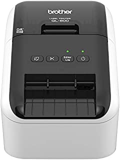 Brother QL-800 High-Speed Professional Label Printer, Lightning Quick Printing, Plug & Label Feature, Brother Genuine DK Pre-Sized Labels, Multi-System Compatible  Black & Red Printing Available