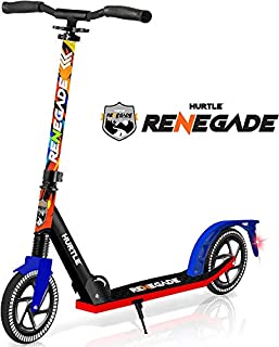 Scooter  Scooter for Teenager  Kick Scooter  2 Wheel Scooter with Adjustable T-Bar Handlebar  Folding Adult Kick Scooter with Alloy Anti-Slip Deck  Scooter with 8 Smooth Gliding Wheels by Hurtle