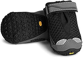 RUFFWEAR, Grip Trex Outdoor Dog Boots with Rubber Soles for Hiking and Running, Obsidian Black, 2.0 in (2 Boots)