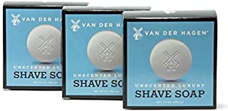 Van Der Hagen Unscented Shave Soap-3 pack (3.5oz)