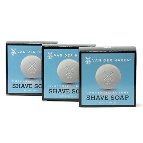 Van Der Hagen Unscented Shave Soap-3 pack (3.5oz)