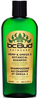 Hemp & Omega 3 Botanical Shampoo, Sulfate Free, SLS Free, for Itchy Scalp, Oily, Thinning, Color Treated Hair, Volumizing for Soft, Healthy, Shiny Hair, with Natural Hemp Seed Oil, Aloe (Single)