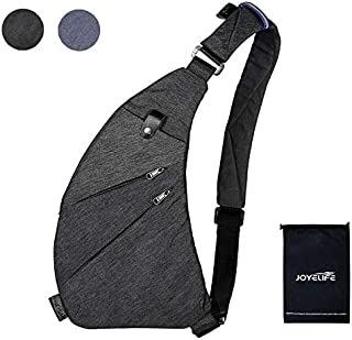 TOPNICE Sling Bag Crossbody Shoulder Chest Anti Theft Travel Personal Pocket Bag for Women Men Water Resistance in Dark Gray