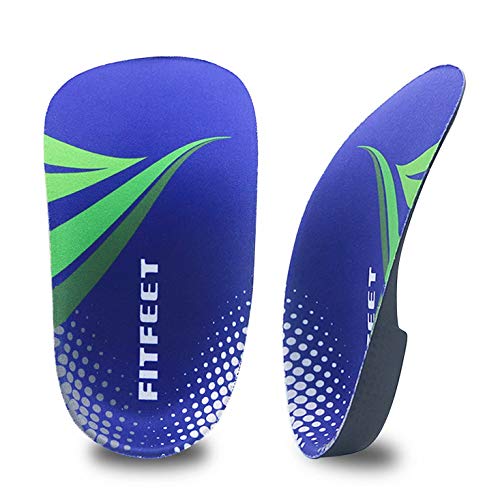 Orthotic Inserts 3/4 Length, High Arch Support Foot Insoles for Over-Pronation Plantar Fasciitis Flat Feet Heel Pain Relief Shoe Inserts for Running Sports Men & Women, M(Men's 7-10.5, Women's9-11.5)