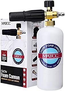 MATCC Foam Cannon II Foam Nozzle Pressure Washer Jet Wash with 1/4