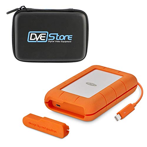 LaCie 5TB LaCie Rugged Thunderbolt USB-C (STFS5000800) with DVE Hard Case Bundle