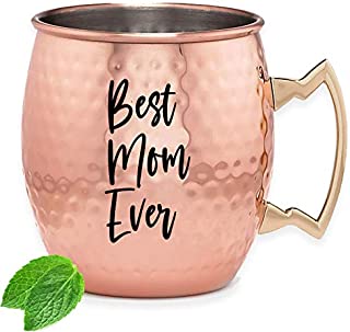 Best Mom Ever Moscow Mule Mug - Funny Mother's Day Mugs | Moskow Mule Cup - Mother Day Gift Ideas | Unique Birthday Gift for Moms from Daughter, Present for Mama from Son