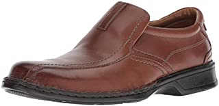 Clarks Men's Escalade Step Slip-on Loafer- Brown Leather 12 D(M) US