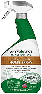 Vet's Best Flea and Tick Home Spray | Flea Treatment for Dogs and Home | Flea Killer with Certified Natural Oils | 32 Ounces