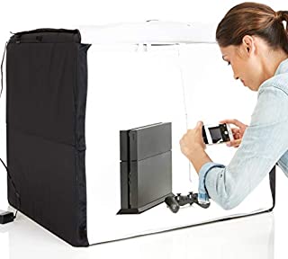 Amazon Basics Portable Foldable Photo Studio Box with LED Light - 25 x 30 x 25 Inches