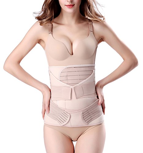 3 in 1 Postpartum Support Recovery Belly Wrap Waist/Pelvis Belt Body Shaper Postnatal Shapewear,Plus Size