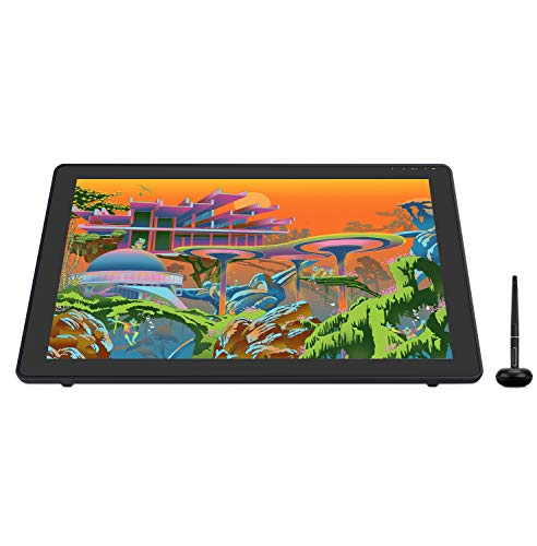 2020 HUION KAMVAS 22 Plus Graphics Drawing Tablet with Full-Laminated QD LCD Screen 140% s RGB Android Support Battery-Free Stylus 8192 Pen Pressure Tilt Adjustable Stand - 21.5inch