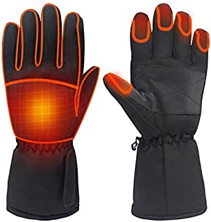 Electric Battery Heated Gloves for Women Men,Touchscreen, Black, Size Large