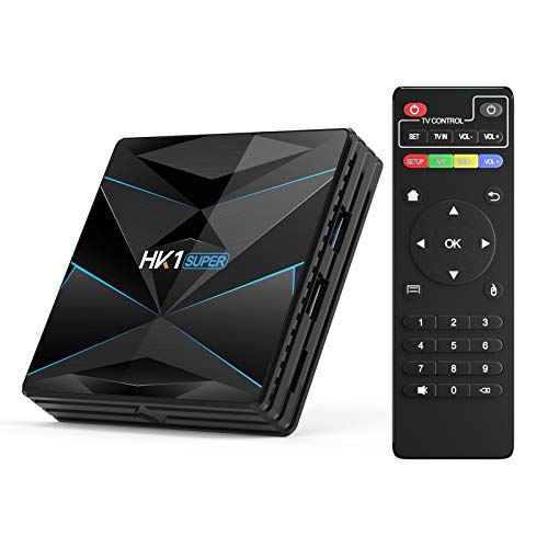 HK1 SUPER Android 9.0 TV Box 4GB RAM 64GB ROM RK3318 Quad-Core Dual WiFi 2.4G/5G BT 4.0 Ethernet H.265 USB 3.0 Supports 3D 4K Ultra HD Smart TV Box