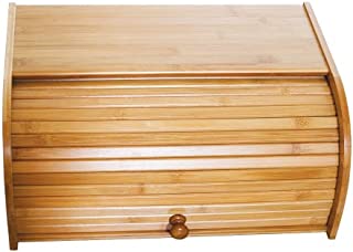 Lipper International 8846 Bamboo Wood Rolltop Bread Box, 15-3/4