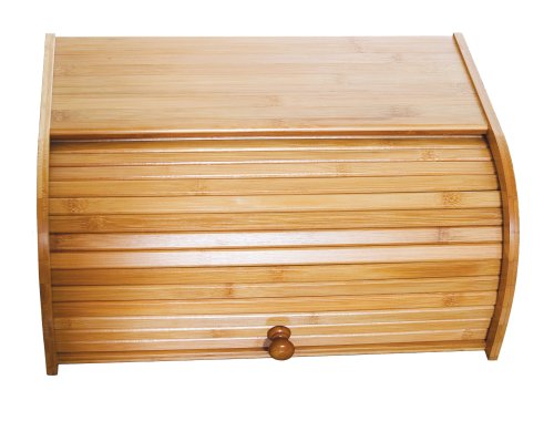 Lipper International 8846 Bamboo Wood Rolltop Bread Box, 15-3/4