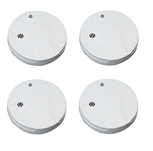 Kidde i9050 Battery Operated Smoke Alarm, White (4 SMOKE ALARMS)