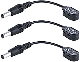 EX 9V Battery Male Clip Converter Power Cable Snap Connector 2.1mm×5.5mm Plug for Guitar Effect Pedal ( 3 pack)