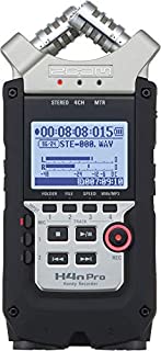 Zoom H4n Pro 4-Track Portable Recorder, Stereo Microphones, 2 XLR/ ¼ Combo Inputs, Guitar Inputs, Battery Powered, for Stereo/Multitrack Recording of Music, Audio for Video, and Podcasting