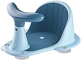 BLANDSTRS Baby Chair with Thermometer, Portable Toddler Child Bathtub Seat for 6-18 Months, Blue