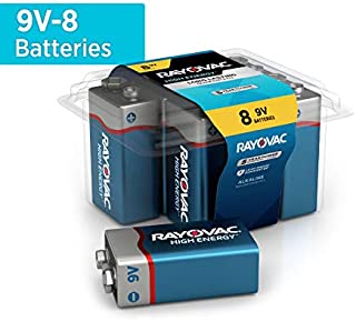 Rayovac 9V Batteries, Alkaline 9V Battery (8 Count)